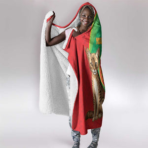 Personalized Mauritania Hooded Blanket Felis Lybica - Islamic Mix African Pattern