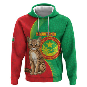 Personalized Mauritania Hoodie Felis Lybica - Islamic Mix African Pattern