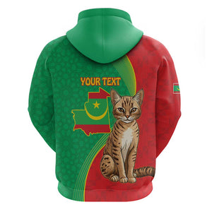 Personalized Mauritania Hoodie Felis Lybica - Islamic Mix African Pattern