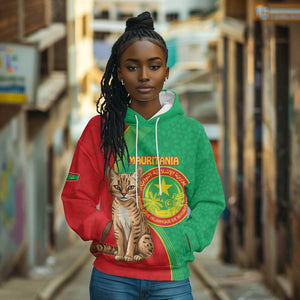 Personalized Mauritania Hoodie Felis Lybica - Islamic Mix African Pattern