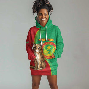 Personalized Mauritania Hoodie Dress Felis Lybica - Islamic Mix African Pattern