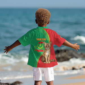 Personalized Mauritania Kid Hawaiian Shirt Felis Lybica - Islamic Mix African Pattern