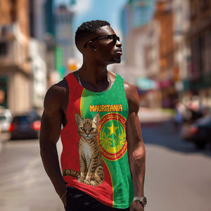 Personalized Mauritania Men Tank Top Felis Lybica - Islamic Mix African Pattern