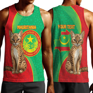 Personalized Mauritania Men Tank Top Felis Lybica - Islamic Mix African Pattern