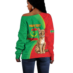 Personalized Mauritania Off Shoulder Sweater Felis Lybica - Islamic Mix African Pattern