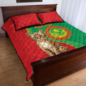 Personalized Mauritania Quilt Bed Set Felis Lybica - Islamic Mix African Pattern