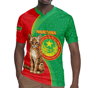 Personalized Mauritania Rugby Jersey Felis Lybica - Islamic Mix African Pattern