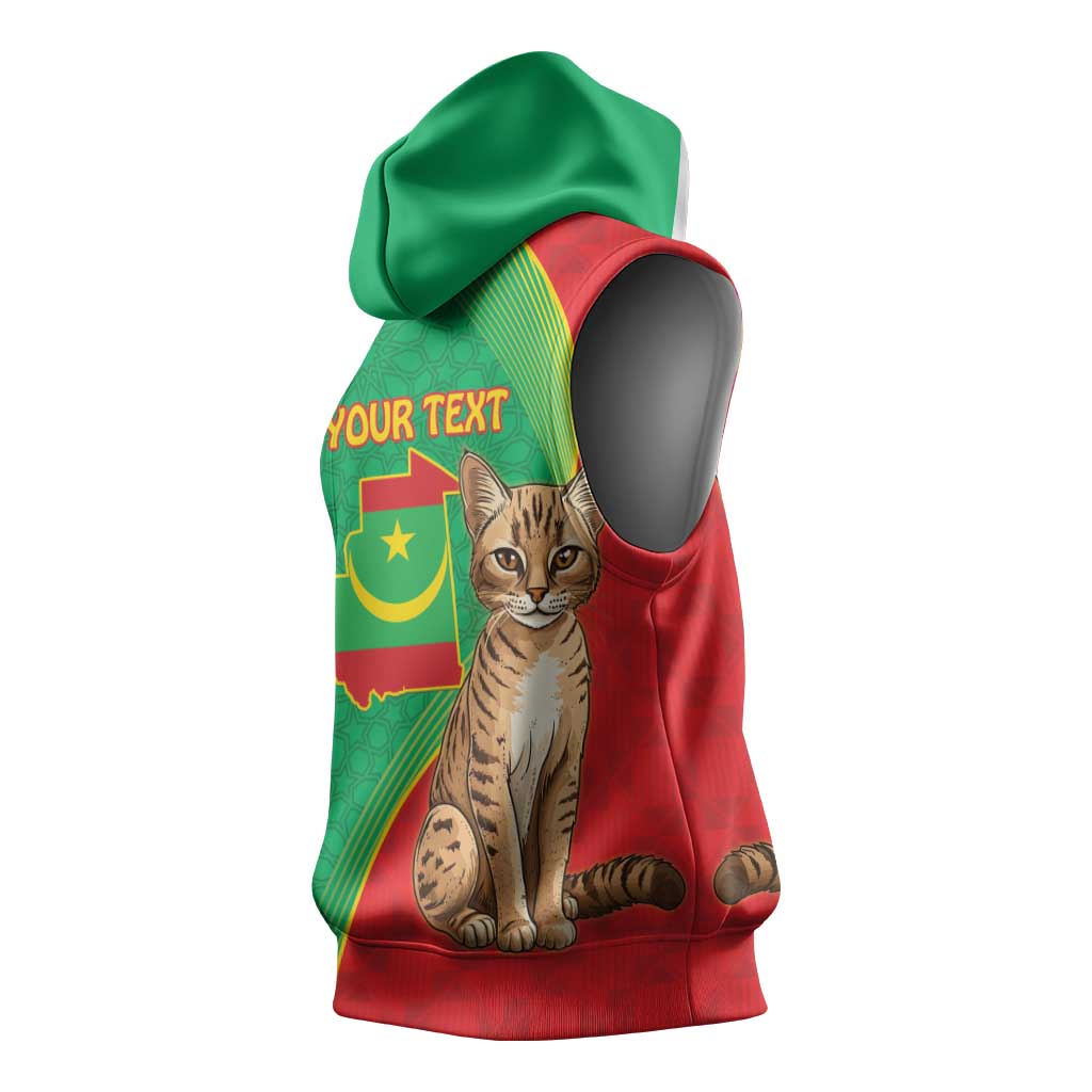 Personalized Mauritania Sleeveless Hoodie Felis Lybica - Islamic Mix African Pattern - African Pride