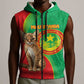 Personalized Mauritania Sleeveless Zip Hoodie Felis Lybica - Islamic Mix African Pattern - African Pride
