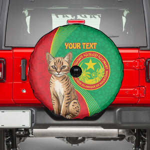 Personalized Mauritania Spare Tire Cover Felis Lybica - Islamic Mix African Pattern