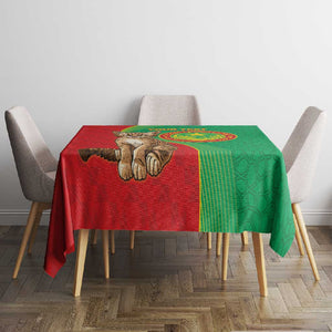 Personalized Mauritania Tablecloth Felis Lybica - Islamic Mix African Pattern