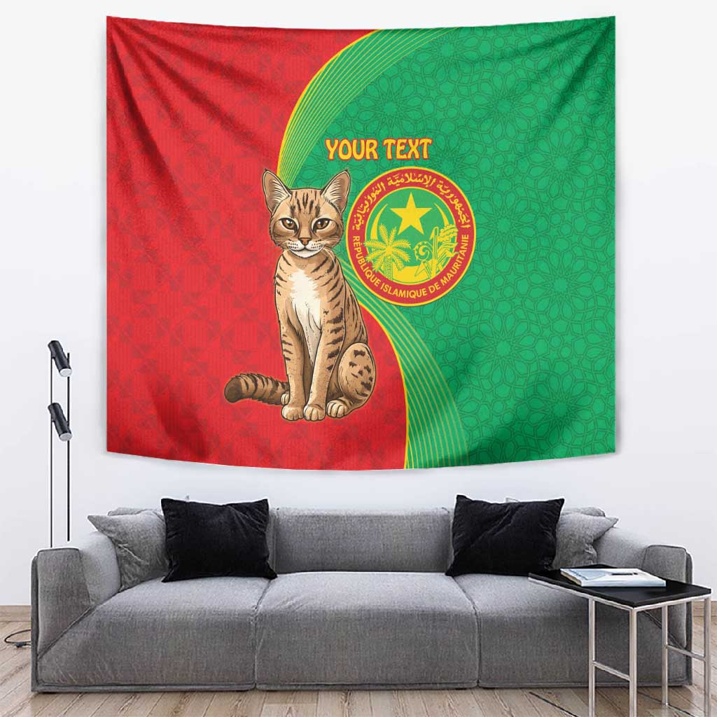 Personalized Mauritania Tapestry Felis Lybica - Islamic Mix African Pattern