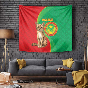 Personalized Mauritania Tapestry Felis Lybica - Islamic Mix African Pattern