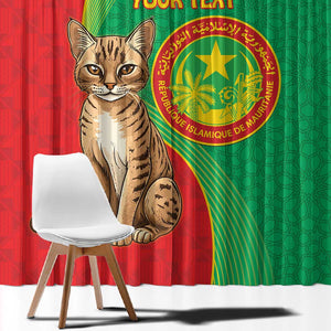 Personalized Mauritania Window Curtain Felis Lybica - Islamic Mix African Pattern