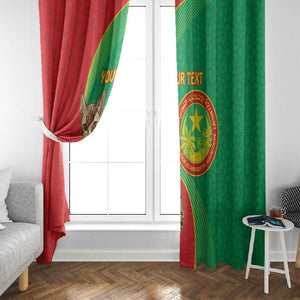 Personalized Mauritania Window Curtain Felis Lybica - Islamic Mix African Pattern