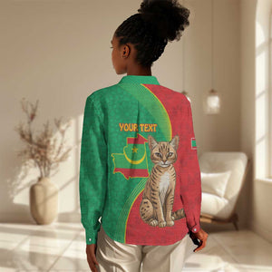 Personalized Mauritania Women Casual Shirt Felis Lybica - Islamic Mix African Pattern