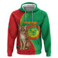 Personalized Mauritania Zip Hoodie Felis Lybica - Islamic Mix African Pattern