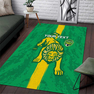 Custom Mauritania Football Area Rug Go Lions of Chinguetti