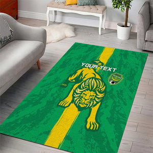 Custom Mauritania Football Area Rug Go Lions of Chinguetti