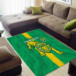 Custom Mauritania Football Area Rug Go Lions of Chinguetti