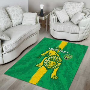 Custom Mauritania Football Area Rug Go Lions of Chinguetti