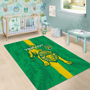 Custom Mauritania Football Area Rug Go Lions of Chinguetti