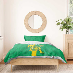 Custom Mauritania Football Bedding Set Go Lions of Chinguetti