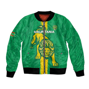 Custom Mauritania Football Bomber Jacket Go Lions of Chinguetti