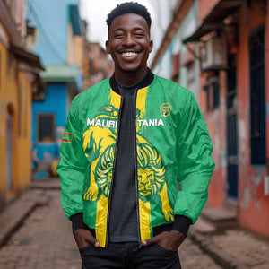 Custom Mauritania Football Bomber Jacket Go Lions of Chinguetti