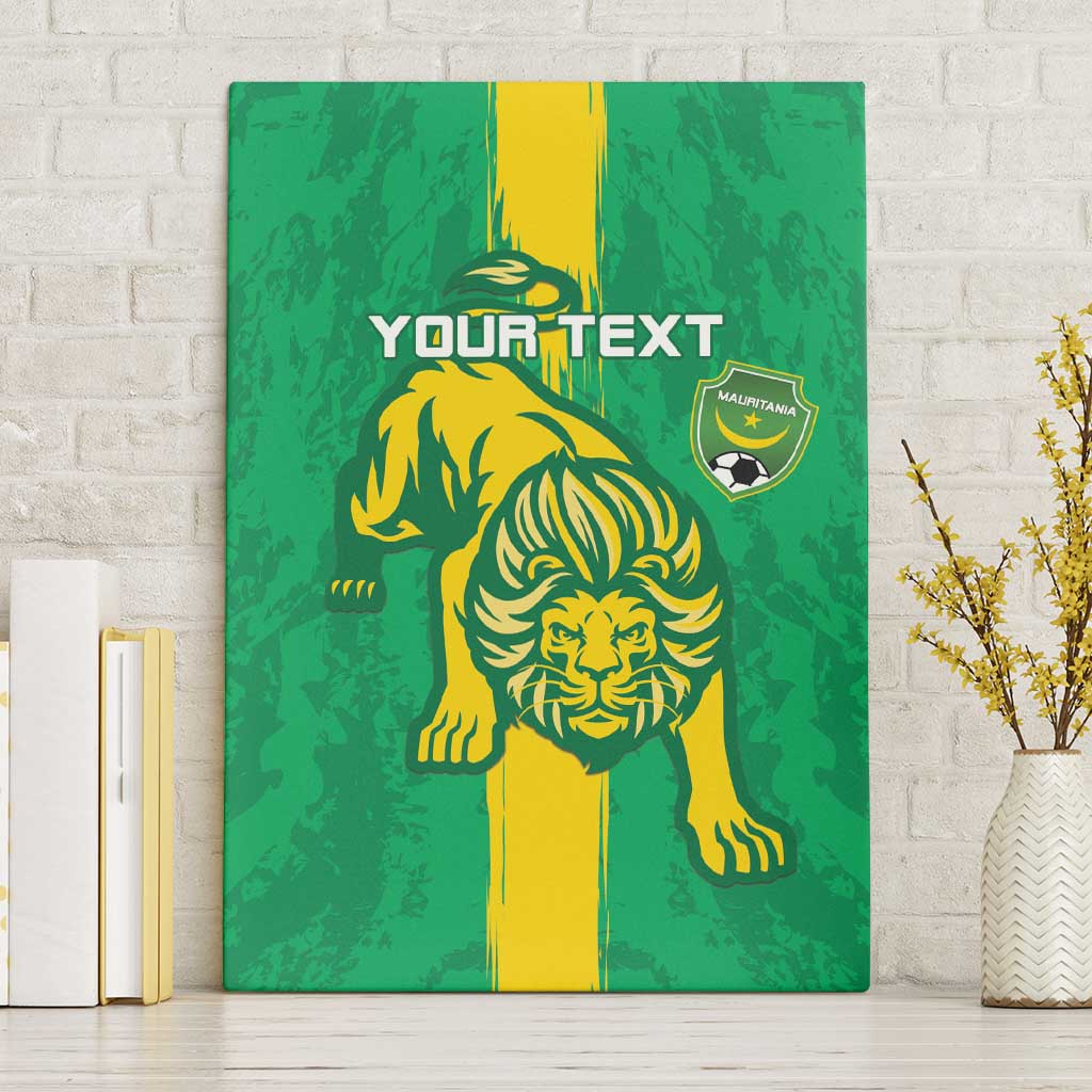 Custom Mauritania Football Canvas Wall Art Go Lions of Chinguetti