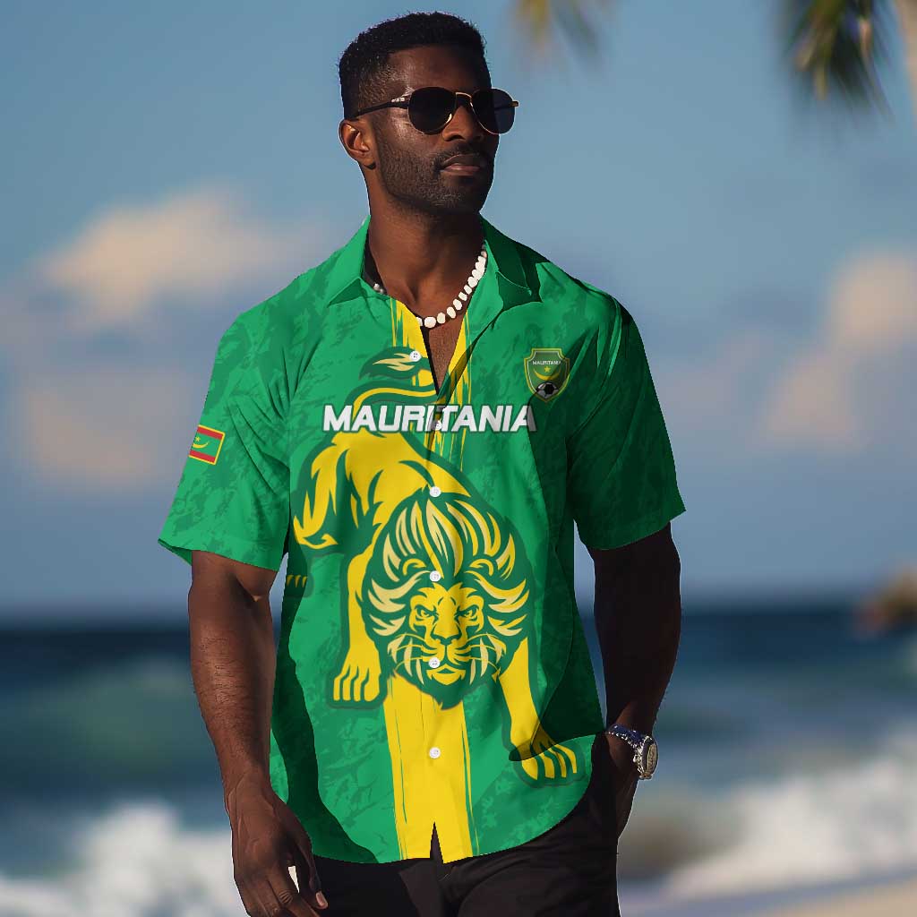 Custom Mauritania Football Hawaiian Shirt Go Lions of Chinguetti