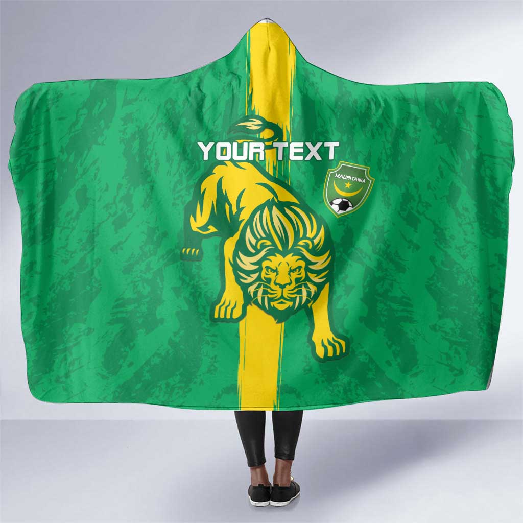 Custom Mauritania Football Hooded Blanket Go Lions of Chinguetti