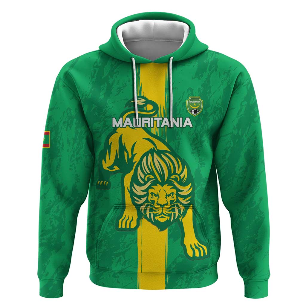 Custom Mauritania Football Hoodie Go Lions of Chinguetti