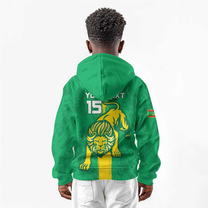 Custom Mauritania Football Kid Hoodie Go Lions of Chinguetti