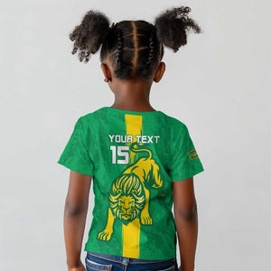 Custom Mauritania Football Kid T shirt Go Lions of Chinguetti