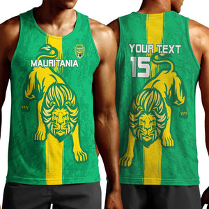 Custom Mauritania Football Men Tank Top Go Lions of Chinguetti