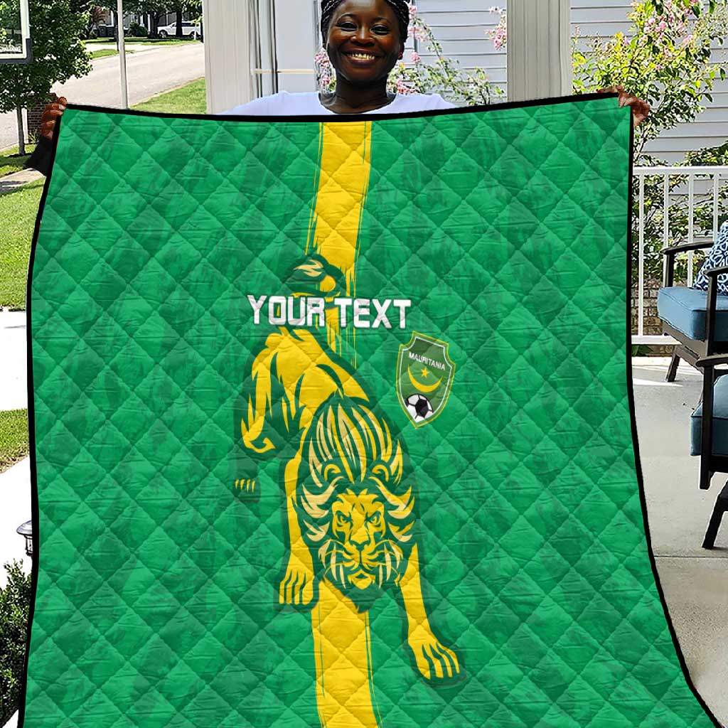 Custom Mauritania Football Quilt Go Lions of Chinguetti