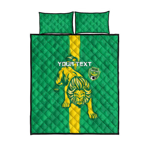 Custom Mauritania Football Quilt Bed Set Go Lions of Chinguetti