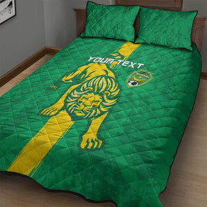 Custom Mauritania Football Quilt Bed Set Go Lions of Chinguetti