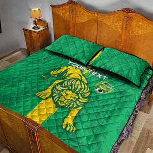 Custom Mauritania Football Quilt Bed Set Go Lions of Chinguetti