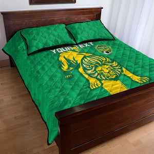 Custom Mauritania Football Quilt Bed Set Go Lions of Chinguetti