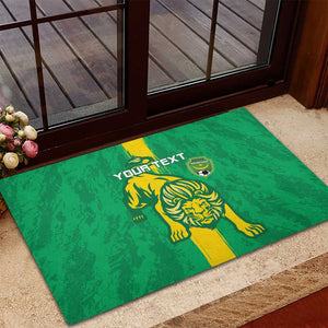 Custom Mauritania Football Rubber Doormat Go Lions of Chinguetti