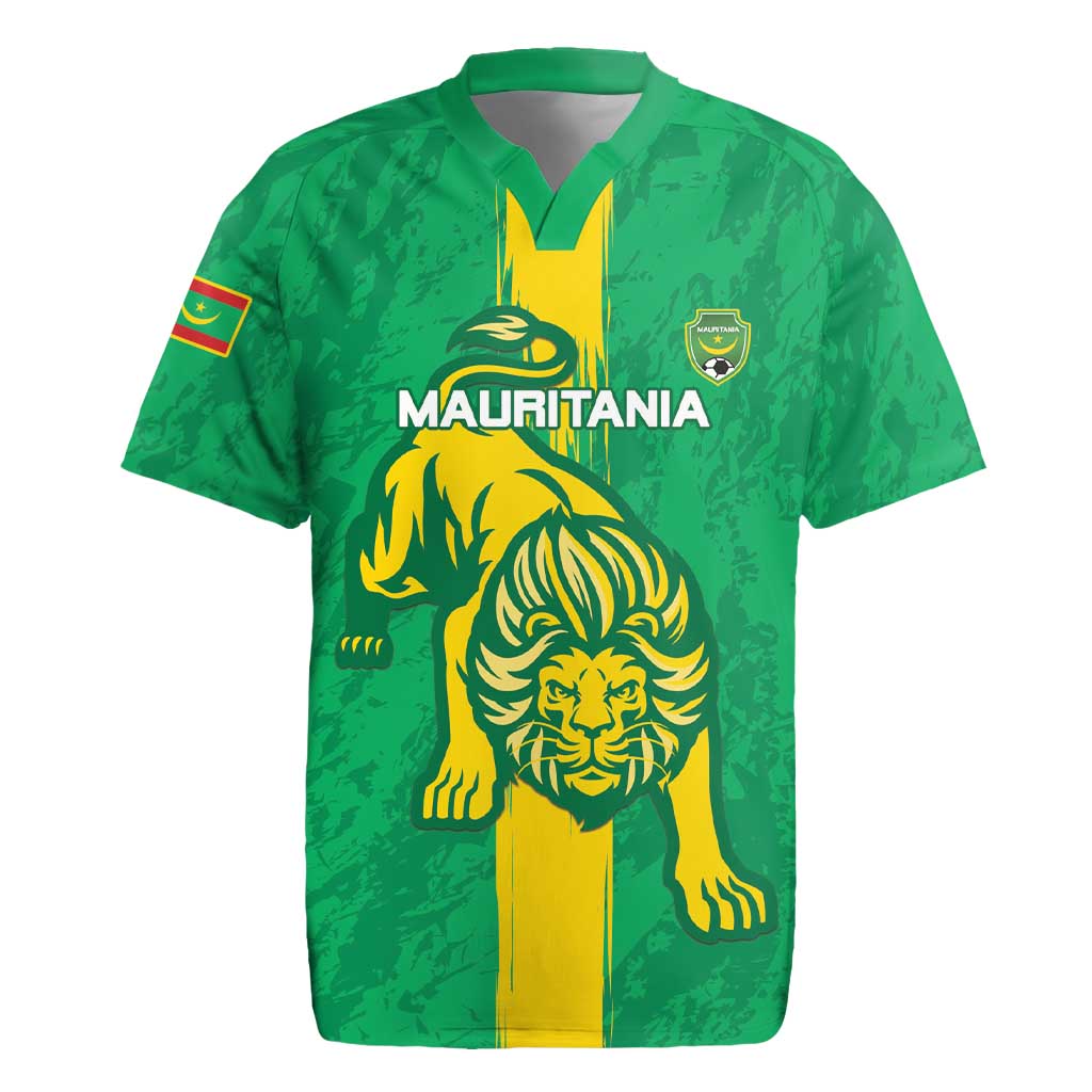 Custom Mauritania Football Rugby Jersey Go Lions of Chinguetti