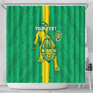 Custom Mauritania Football Shower Curtain Go Lions of Chinguetti