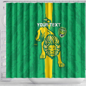 Custom Mauritania Football Shower Curtain Go Lions of Chinguetti