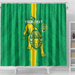 Custom Mauritania Football Shower Curtain Go Lions of Chinguetti