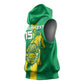 Custom Mauritania Football Sleeveless Hoodie Go Lions of Chinguetti - African Pride
