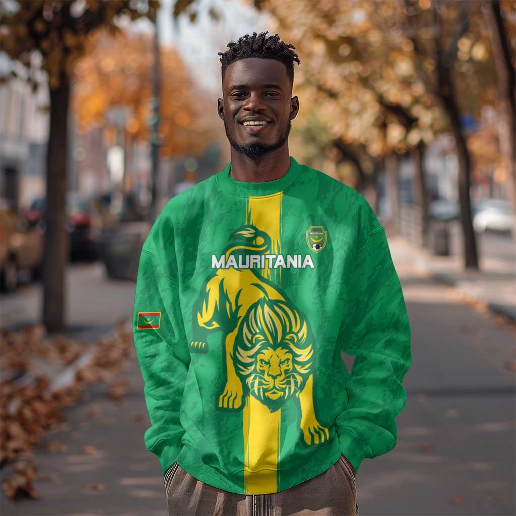 Custom Mauritania Football Sweatshirt Go Lions of Chinguetti