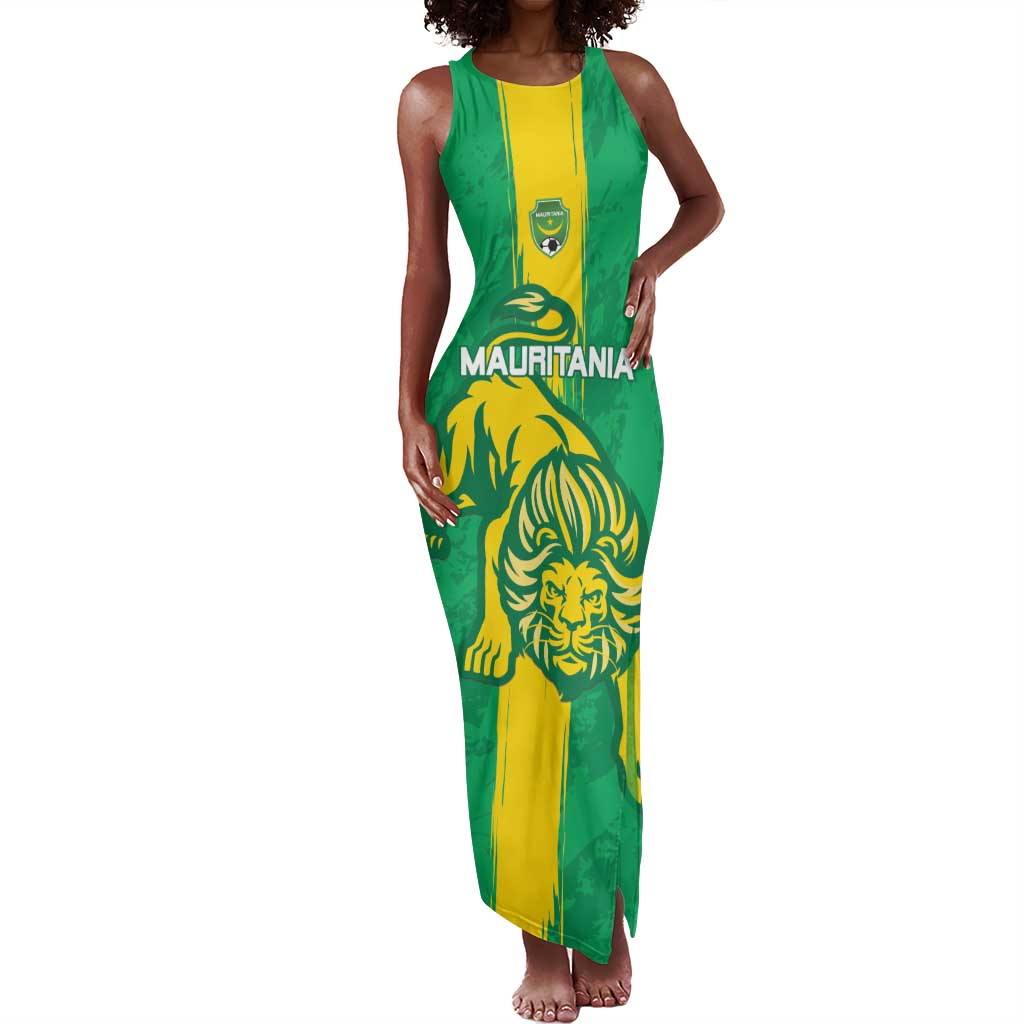 Custom Mauritania Football Tank Maxi Dress Go Lions of Chinguetti