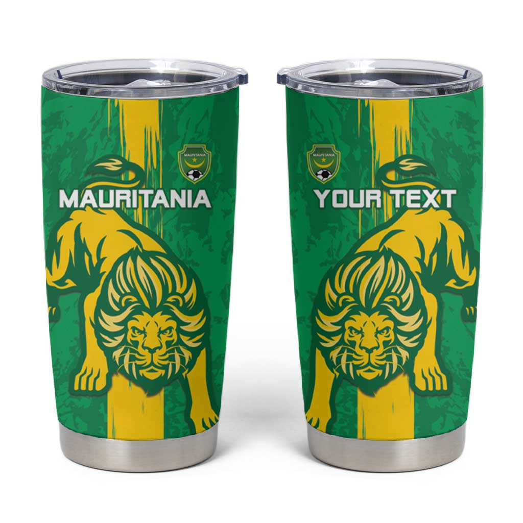 Custom Mauritania Football Tumbler Cup Go Lions of Chinguetti